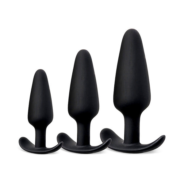 Curved Base 3-Piece Beginner Anal Plug Set