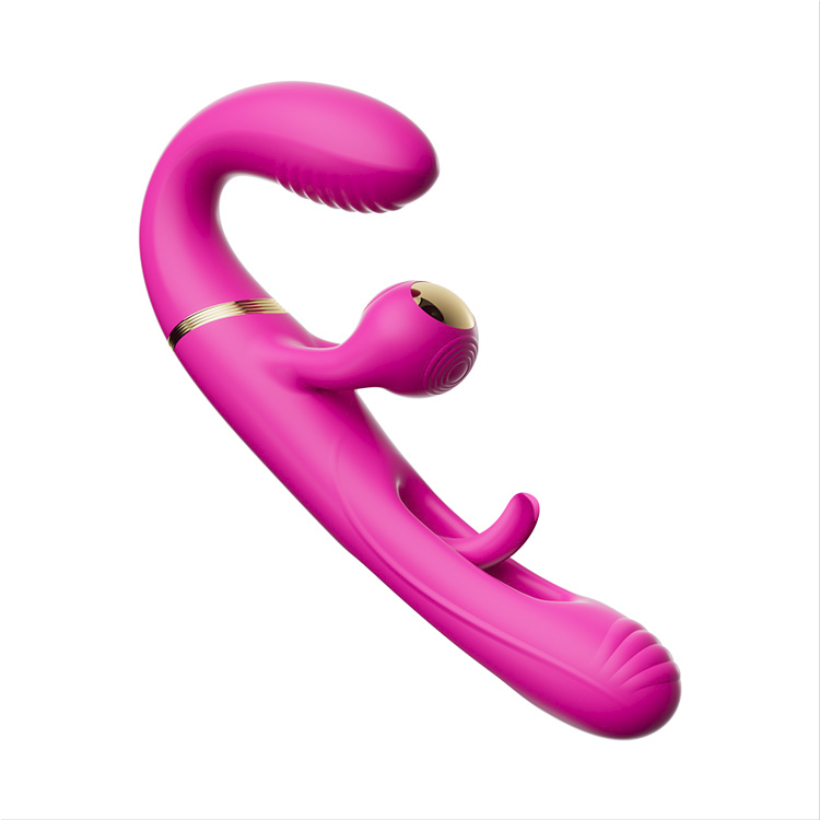 4-moottorinen kaksipäinen dildo, jossa on 10 värinä- ja läimäytysmoodia
