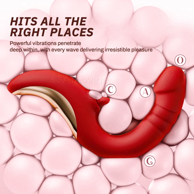 G-pistevibraattori nuolemis- ja työntötoiminnoilla