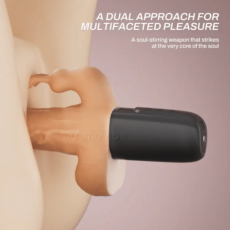 Työntävä dildo, jossa on 10 nopeuden työntö ja värinä