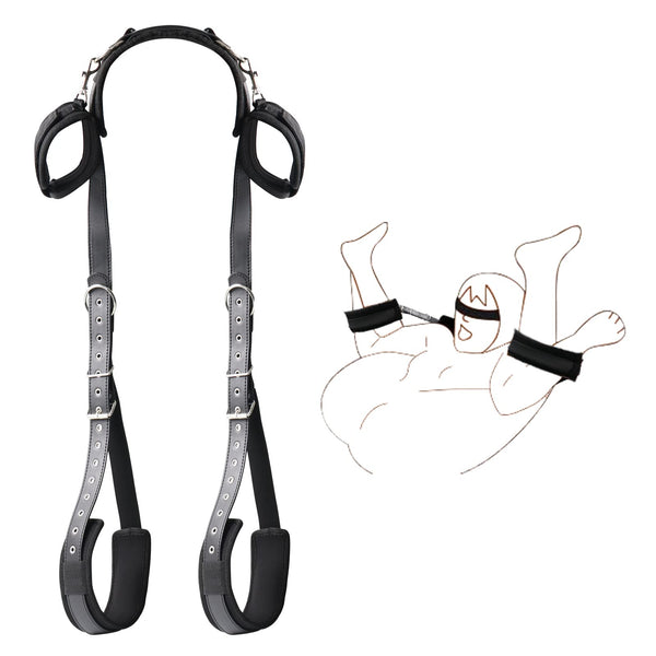 BDSM Bondage Set – Complete Set with Handcuffs, Thigh Bands & Neck Support