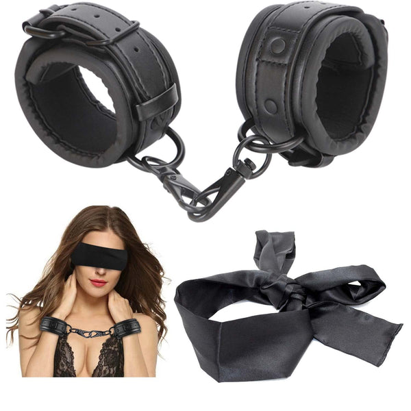 Sensual BDSM Bondage Set – Soft Eye Mask and Secure Handcuffs for Couples