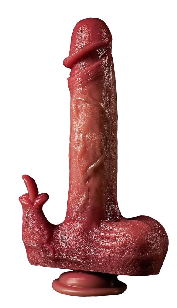 Eläväntuntuinen kaksoisvärisevä suudildo - USB-ladattava ja hiljainen käyttö